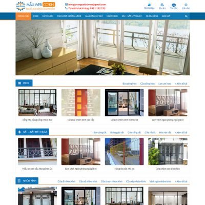 Mẫu web gia công cơ khí
