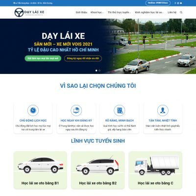 Theme wordpress trung tâm dạy lái xe