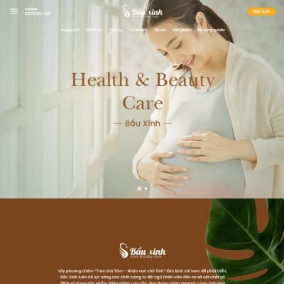 Theme wordpress dịch vụ spa mẹ bầu