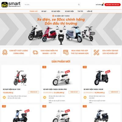 Theme wordpress bán xe điện