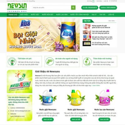 Theme wordpress bán nước giặt, bột giặt