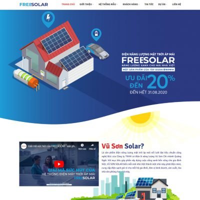 Theme wordpress năng lượng mặt trời, solar