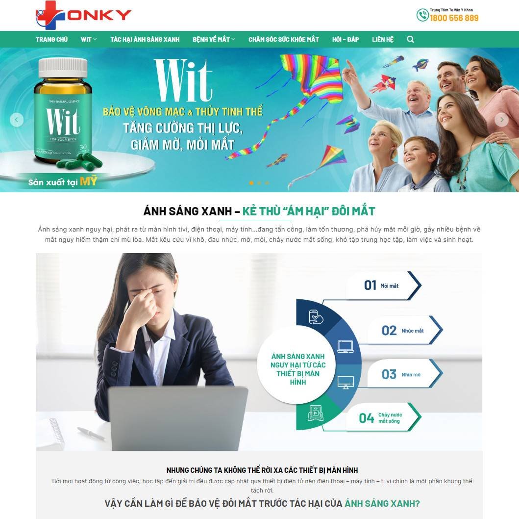 Theme wordpress thực phẩm chức năng bảo vệ mắt