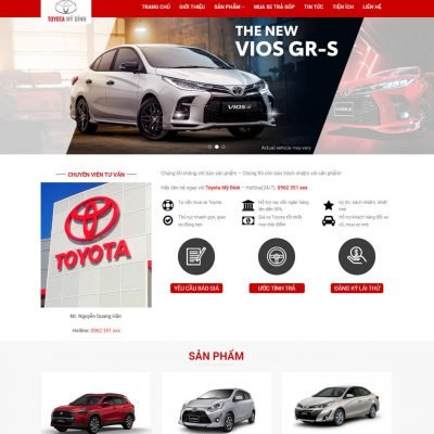 Theme wordpress bán xe toyota 03