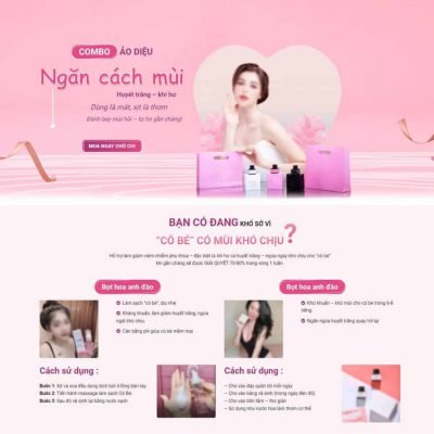 Theme WordPress Landing page xịt makeup